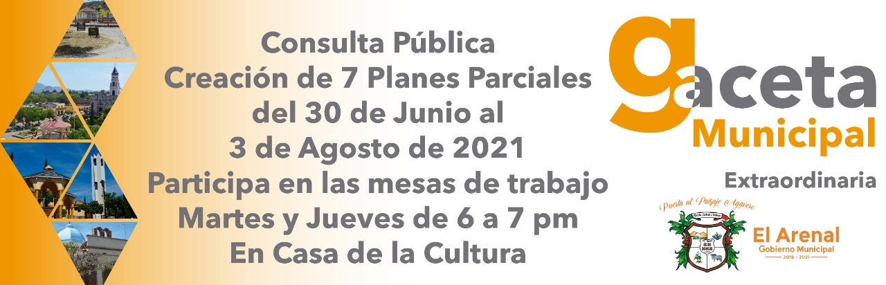 Consulta Publica Creación de 7 Planes Parciales del 30 de Junio al 3 de Agosto de 2021