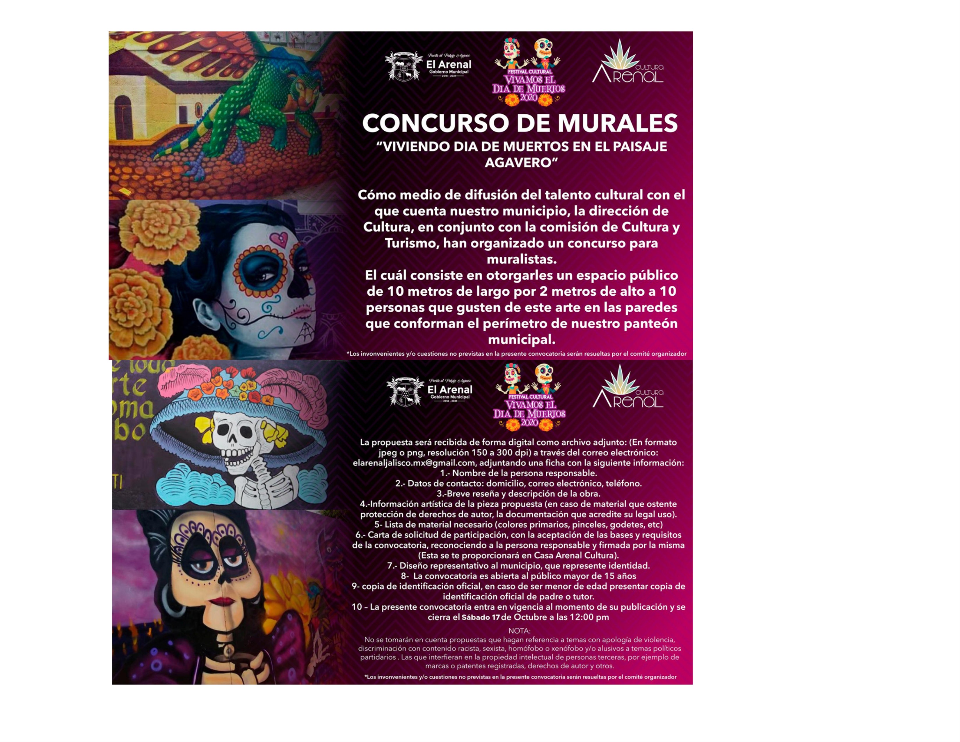 Concurso de Murales “Viviendo día de Muertos en el Paisaje Agavero”